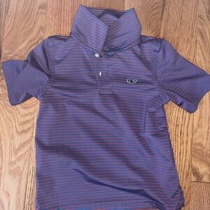 Vineyard Vines Kids Polo - Purple and Orange Stripes
